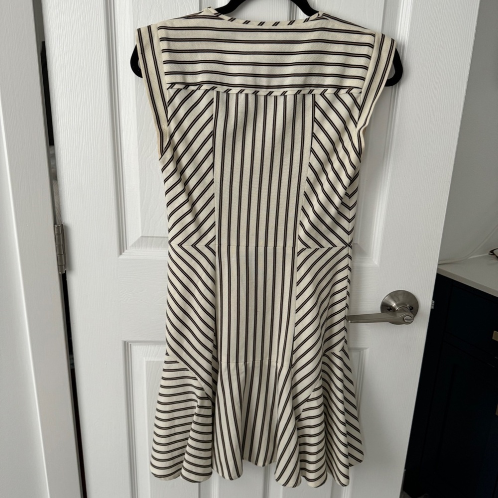 Veronica Beard Fit and Flare Striped Dress - Picture 2 of 4